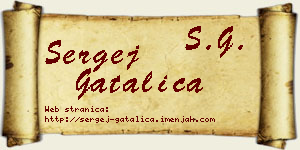 Sergej Gatalica vizit kartica